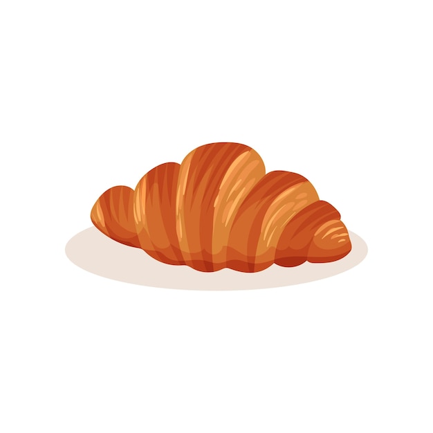 Vector de productos frescos de panadería de croissant Ilustración aislada sobre un fondo blanco