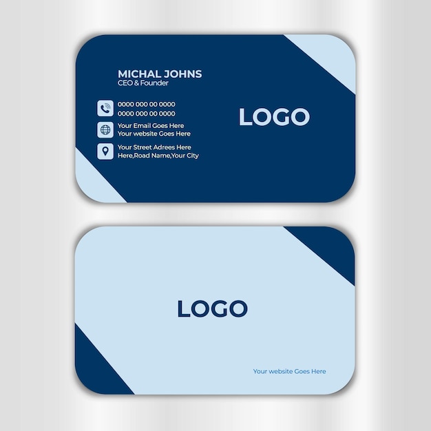 Vector profesional elegante plantilla de tarjeta de visita digital