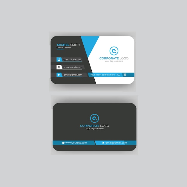 Vector profesional elegante tarjeta de visita moderna naranja rojo negro diseño de tarjeta para su empresa
