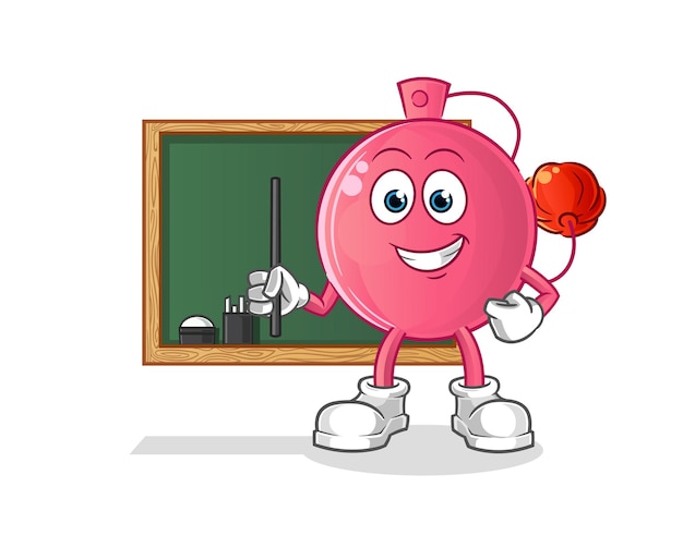 Vector de profesor de perfume. personaje animado