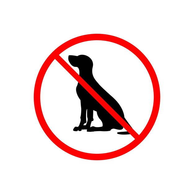 Vector vector prohibido perros