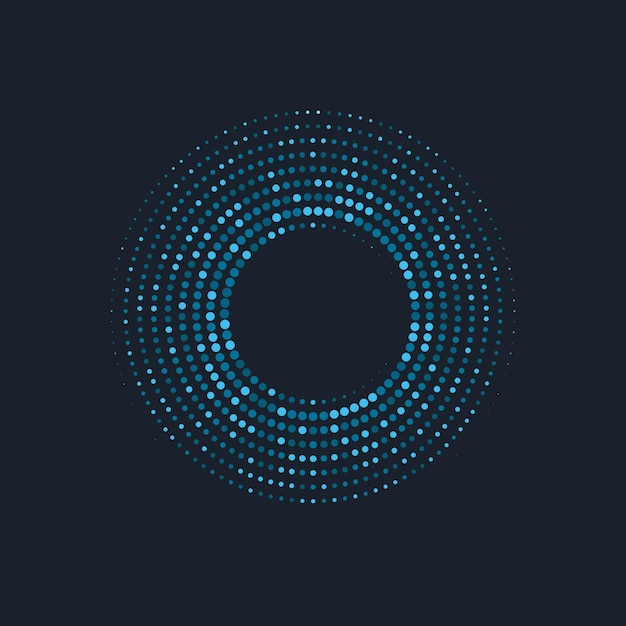 Vector de puntos de círculo de semitono