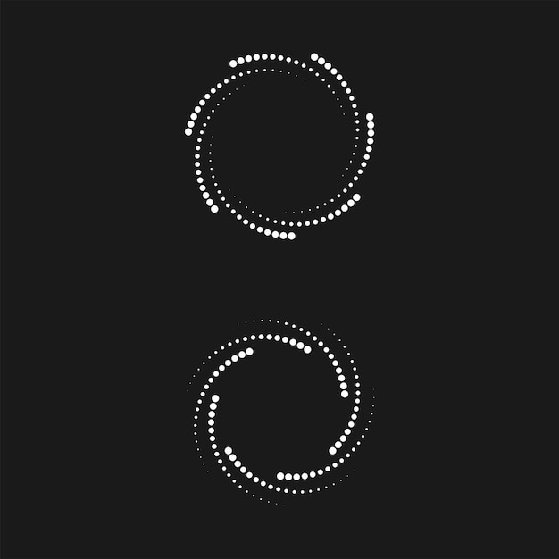 Vector de puntos de círculo de semitono