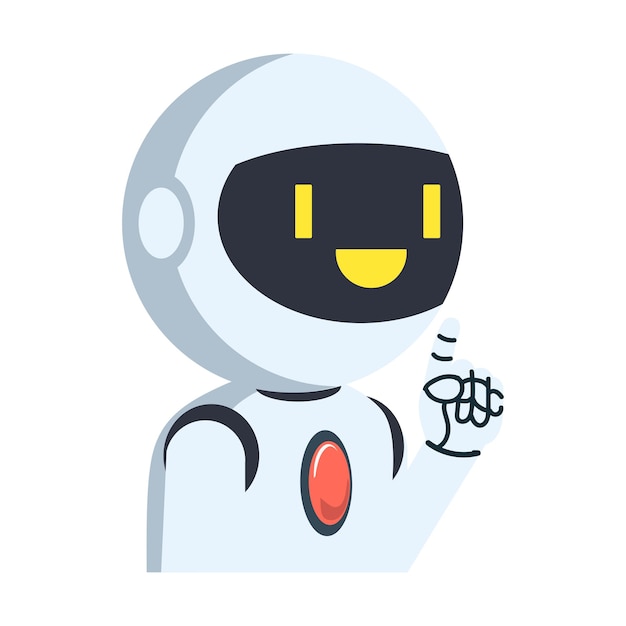 Vector de puntos de los dedos del asistente del robot