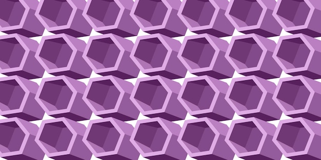 Vector púrpura de patrón hexagonal geométrico para el diseño de fondo.