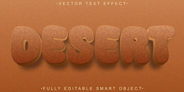 Vector vector de rally de desierto naranja de dibujos animados objeto inteligente totalmente editable efecto de texto
