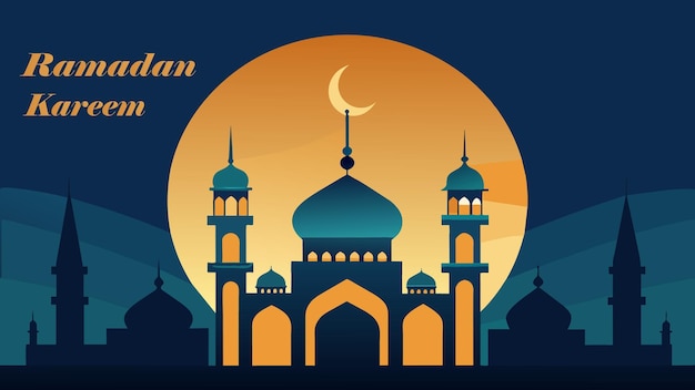 El vector de Ramadan Kareem Arte