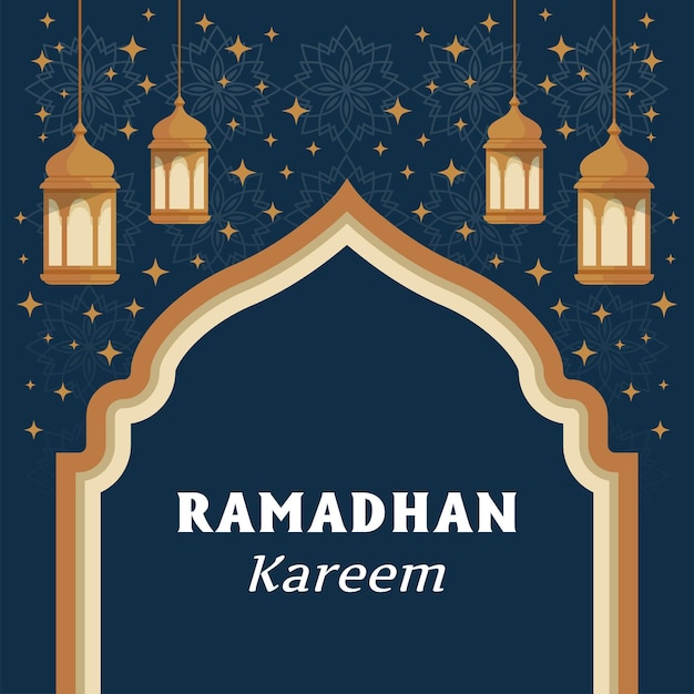Vector Ramadan Kareem Islámico (en inglés)
