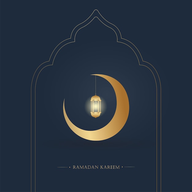 Vector vector ramadan kareem plantillas de diseño de tarjetas islámicas con hermosa linterna y cerscente