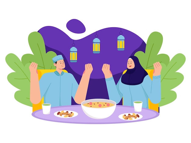 Vector vector ramadan kareem rompiendo la ilustración rápida