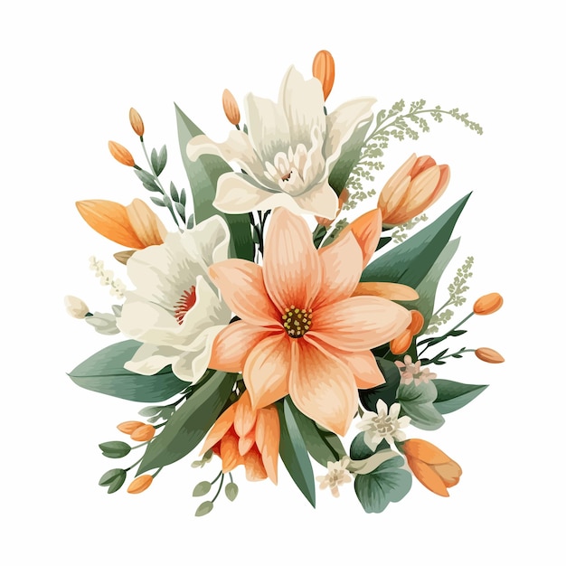 Vector de ramo de flores