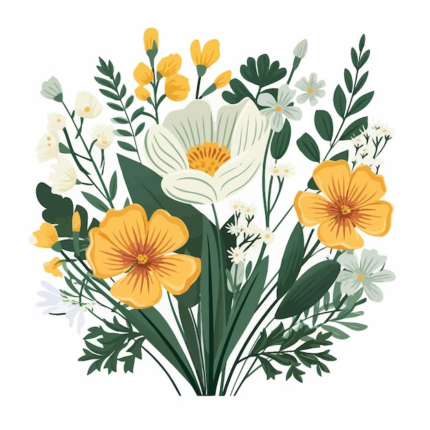 Vector de ramo de flores