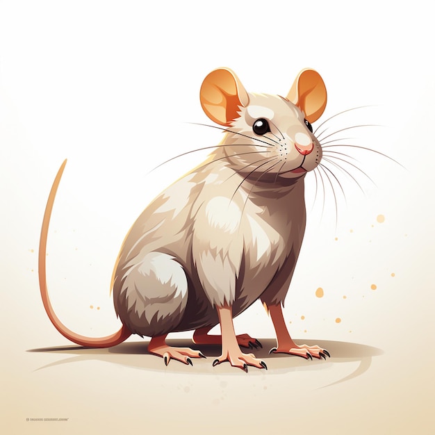 Vector ratón ratón animal ilustración linda diseño de dibujos animados naturaleza símbolo gráfico roedor pe