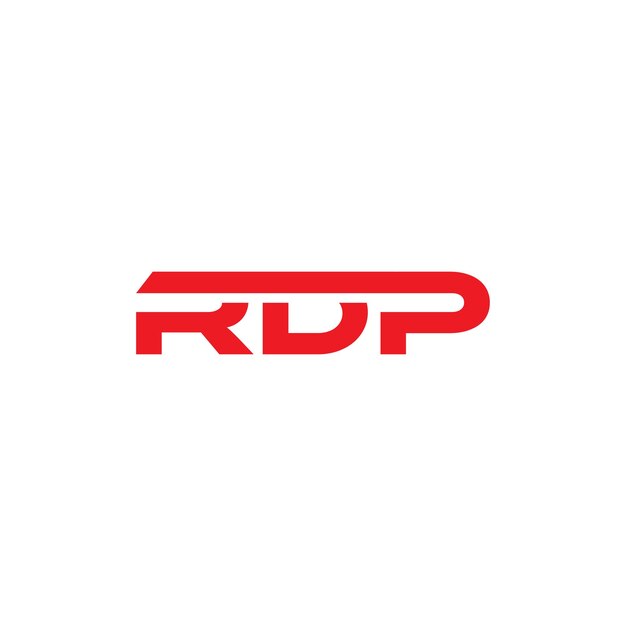 Vector RDP carta logo diseño concepto plantilla vector