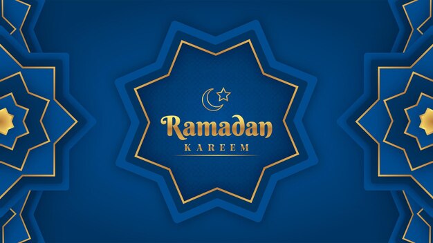 Vector realista ramadan kareem fondo
