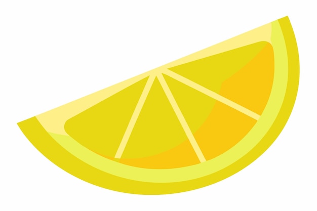 Vector de rebanada de limón sobre un fondo blanco