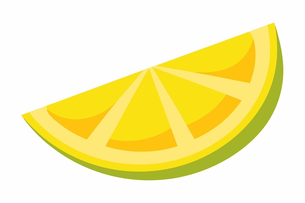Vector de rebanada de limón sobre un fondo blanco