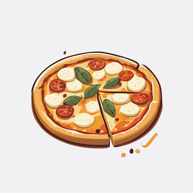 Vector vector de rebanadas de pizza artesanal