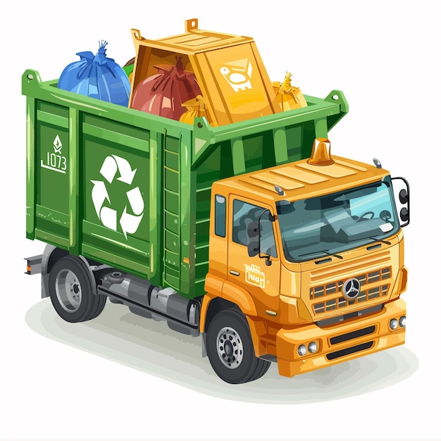 Vector de reciclaje de residuos y basura