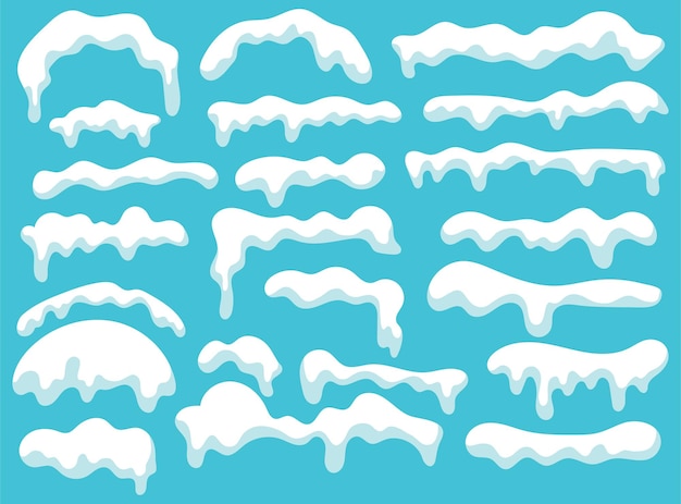 Vector de recogida de la capa de nieve clipart de invierno