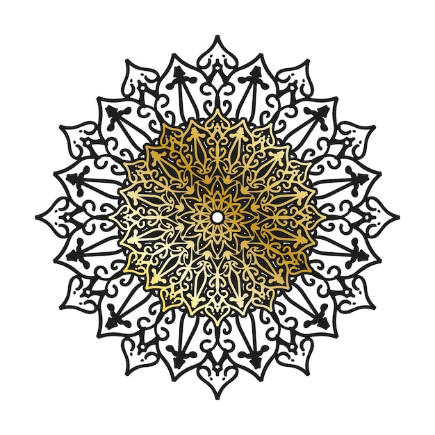 Vector redondo círculo abstracto estilo Mandala de lujo