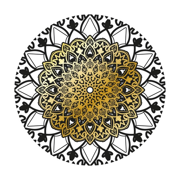 Vector redondo círculo abstracto estilo Mandala de lujo