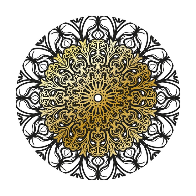 Vector redondo círculo abstracto estilo Mandala de lujo