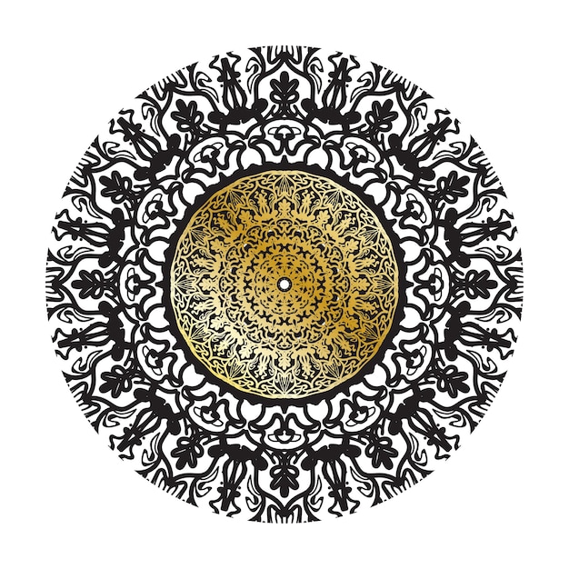 Vector redondo círculo abstracto estilo Mandala de lujo