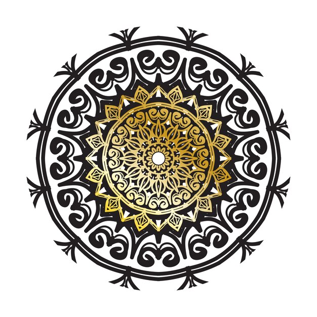 Vector redondo círculo abstracto estilo Mandala de lujo