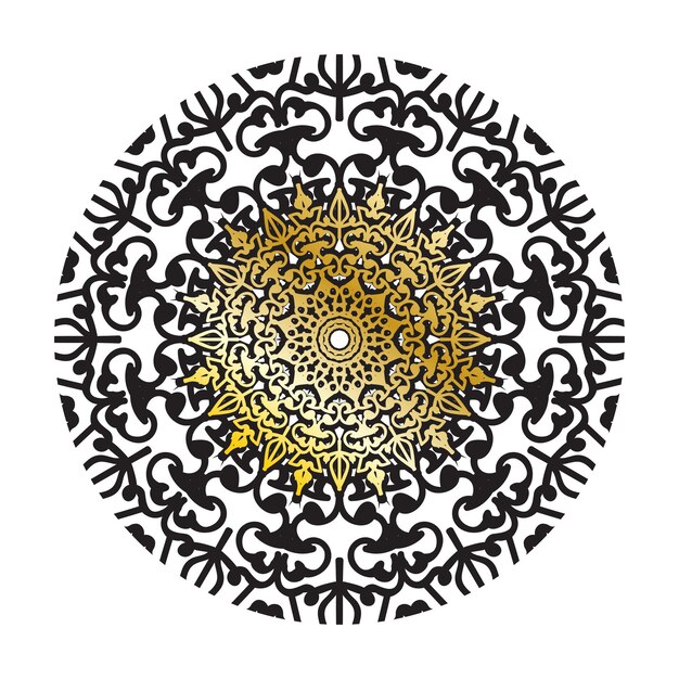 Vector redondo círculo abstracto estilo mandala de lujo