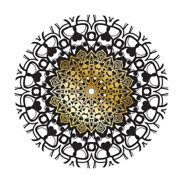 Vector redondo círculo abstracto estilo mandala de lujo