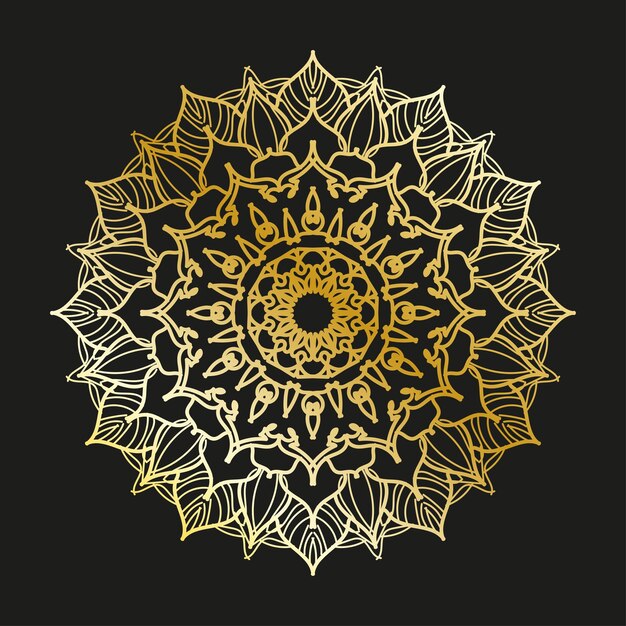 Vector redondo círculo abstracto estilo Mandala de lujo