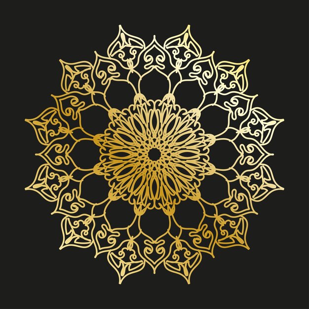 Vector redondo círculo abstracto estilo Mandala de lujo