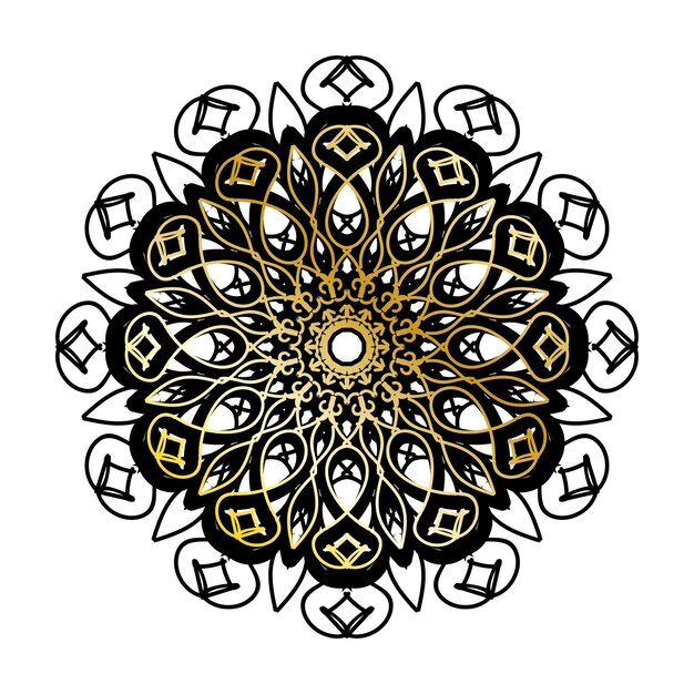 Vector redondo círculo abstracto estilo Mandala de lujo