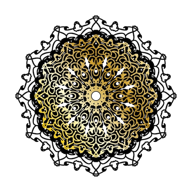 Vector redondo círculo abstracto estilo Mandala de lujo