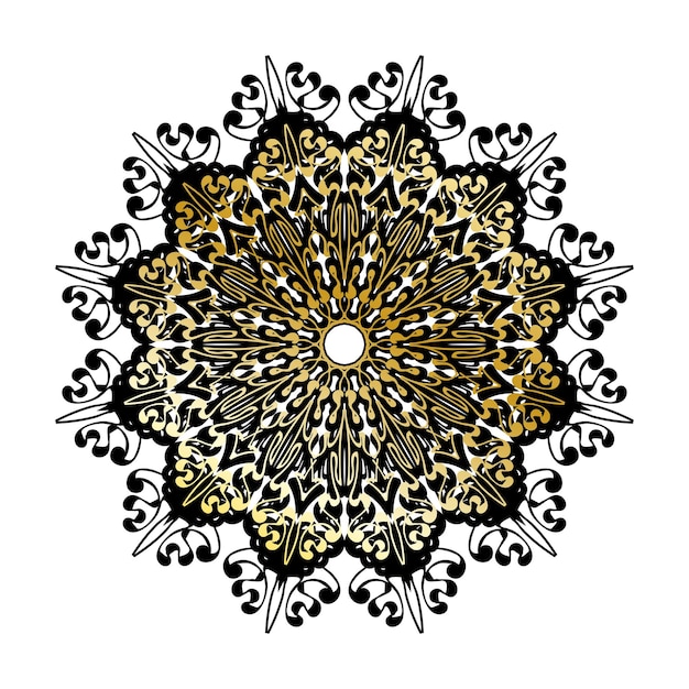 Vector redondo círculo abstracto estilo Mandala de lujo