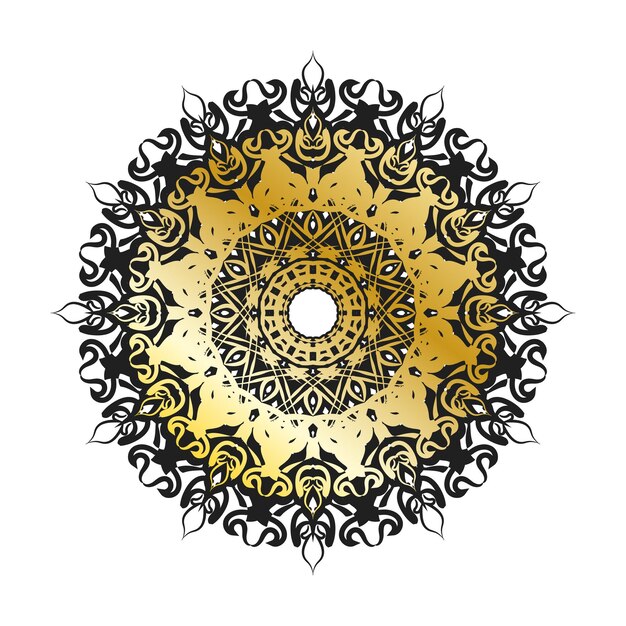 Vector redondo círculo abstracto estilo Mandala de lujo