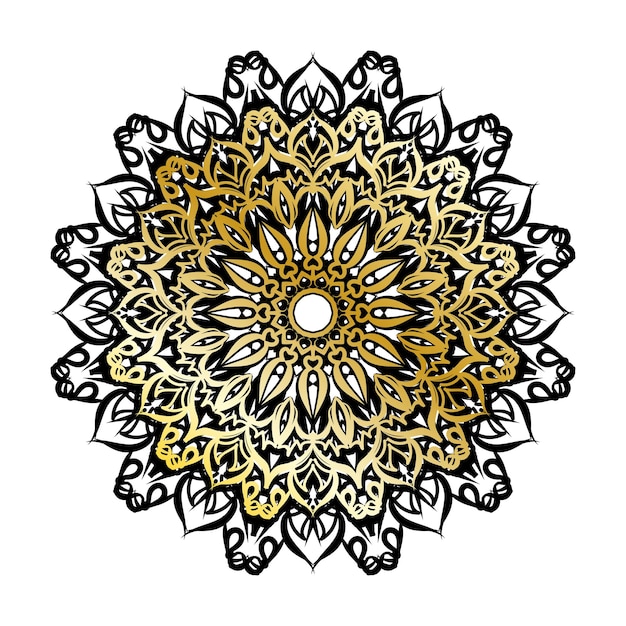 Vector redondo círculo abstracto estilo mandala de lujo