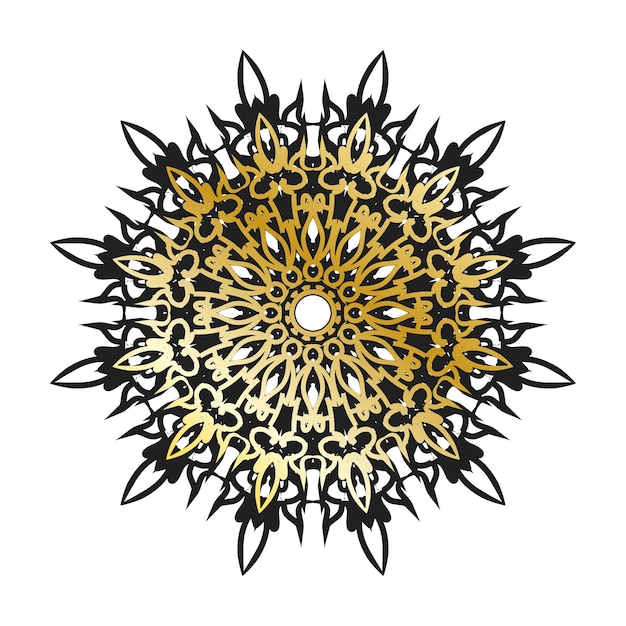 Vector redondo círculo abstracto estilo Mandala de lujo