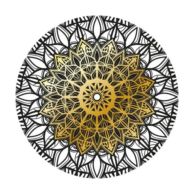 Vector redondo círculo abstracto estilo Mandala de lujo