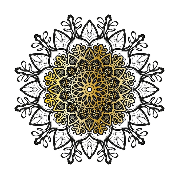 Vector redondo círculo abstracto estilo Mandala de lujo