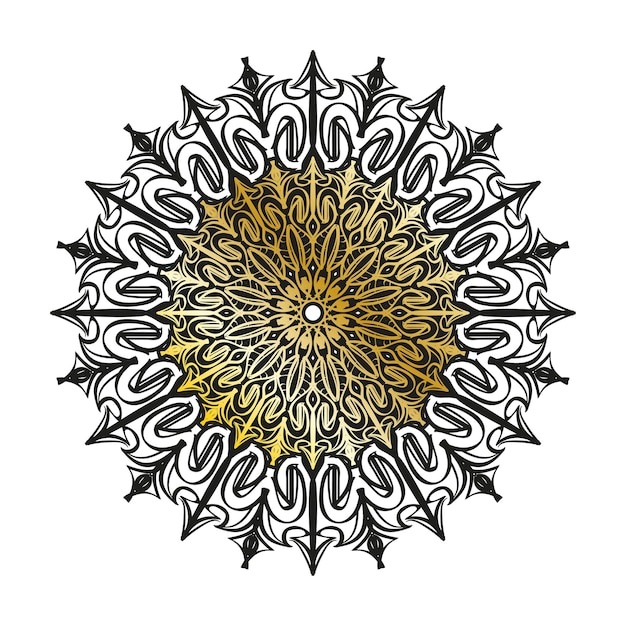 Vector redondo círculo abstracto estilo Mandala de lujo