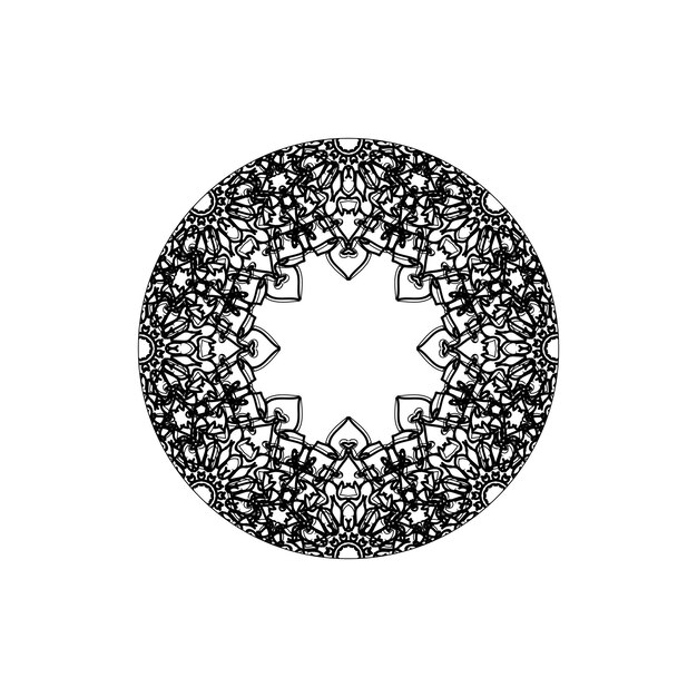 Vector redondo círculo abstracto estilo Mandala