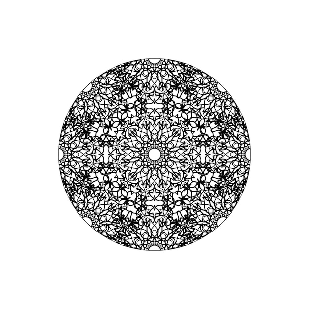 Vector redondo círculo abstracto estilo Mandala