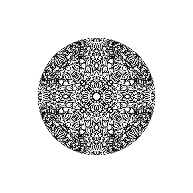 Vector redondo círculo abstracto estilo mandala