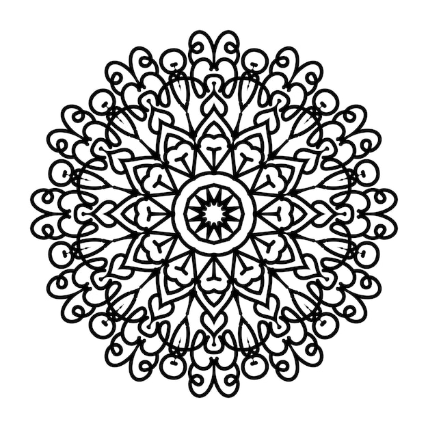 Vector redondo ornamental mandala decoración de lujo en étnico oriental