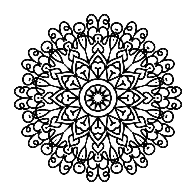 Vector redondo ornamental mandala decoración de lujo en étnico oriental