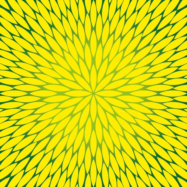 Vector redondo patrón amarillo con hojas Patrón floral