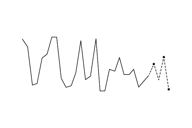 Vector vector de rendimiento de la tasa de crecimiento mensual a lo largo del tiempo