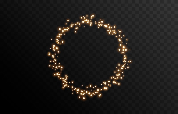 Vector resplandor mágico Luz brillante polvo espumoso png Marco resplandeciente Luz de Navidad
